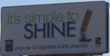 Cigarette Litter Billboard