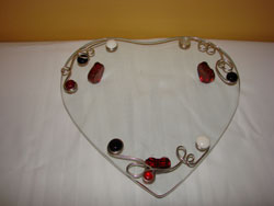 Heart Leg Platter- Red
